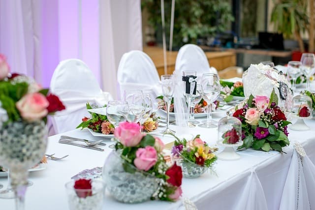 wedding reception table